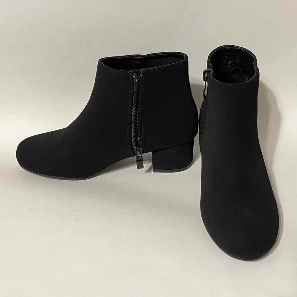 Kid’s Black Dressy Heeled Ankle Boots (Worn Only Once)